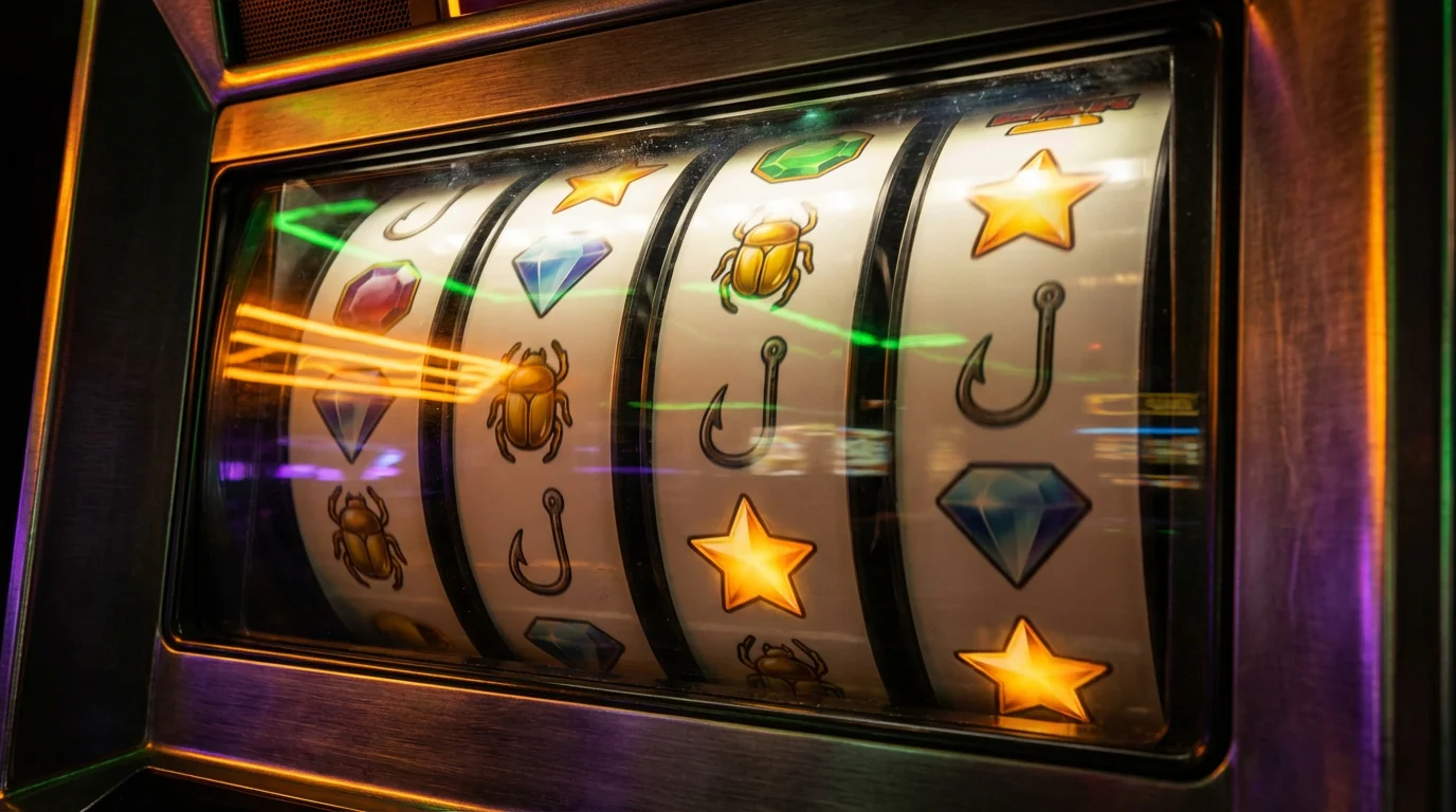No deposit free spins on popular slots UK — spinning slot reels with bright symbols